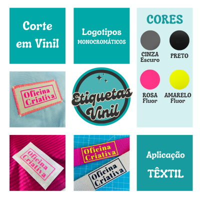 Etiquetas de Vinil para aplicação Têxtil