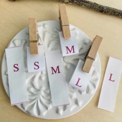 Etiquetas Alta Definição | Glossy | 1,5 cm Largura | Coser Dobradas | TAMANHOS