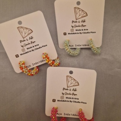 Tags | Brincos | 5 x 6 cm | Personalizado com Logotipo