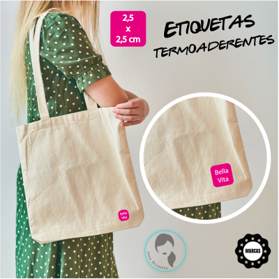 Etiquetas TermoAderentes || Quadradas  || Logotipos || MARCAS || 2,5 x 2,5 cm