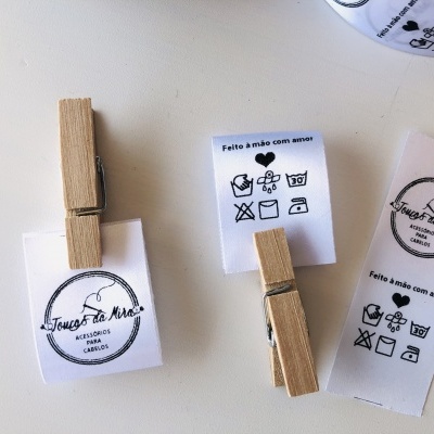 Etiquetas Monocromáticas | 3 cm Largura | Dobradas