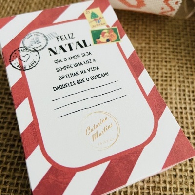 Cartões | Agradecimento NATAL | Personalizáveis | Papel Couché