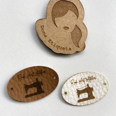 Etiquetas Napa várias cores | Planas | Ovais | Horizontais  | Coser à mão