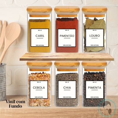 Etiquetas para Frascos | Vinil | Decoração