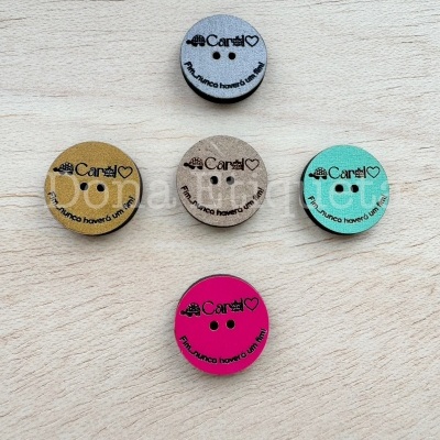 Botões em MDF personalizados | Várias Cores