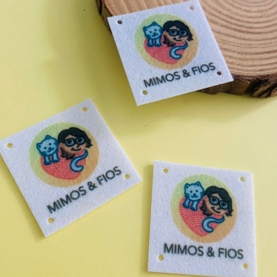 Etiquetas Alta Definição | Feltro | 3 cm Largura | Quadradas | Anti Borboto