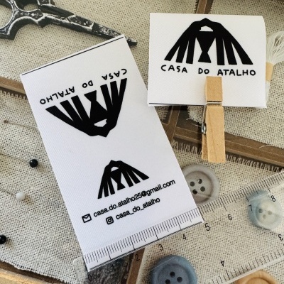 Etiquetas Alta Definição | 5 cm Largura | Dobradas | Logo Horizontal | 25 un. | MATTE