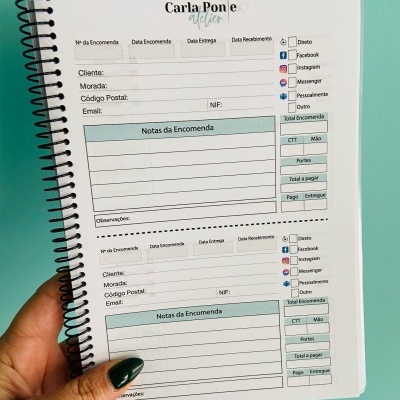 Livro de Encomendas  | Artesãos e outros | Frente e verso igual | 2 entradas por página