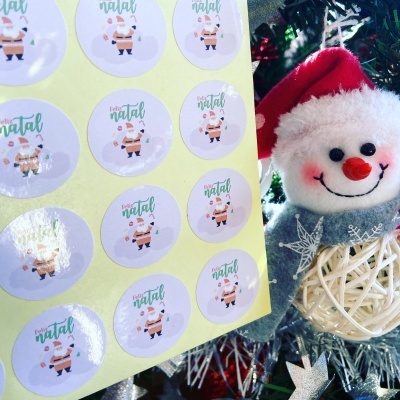 Autocolantes Pai Natal | Feliz natal | Glossy
