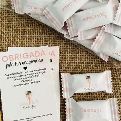 Rebuçados Personalizados + Cartões de Agradecimento