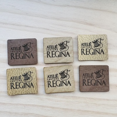 Etiquetas Napa várias cores  | Planas | Quadradas  | até 3 cm l Cantos Redondos