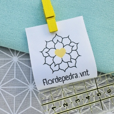 Etiquetas Alta Definição | MATTE | 5 cm Largura | Dobradas | Logo Horizontal | 25 unidades