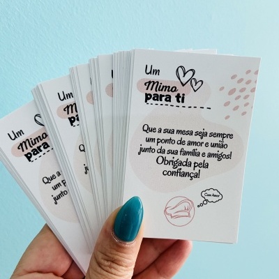 Cartões | Agradecimento | 8,5 x 5,5 cm | Verticais