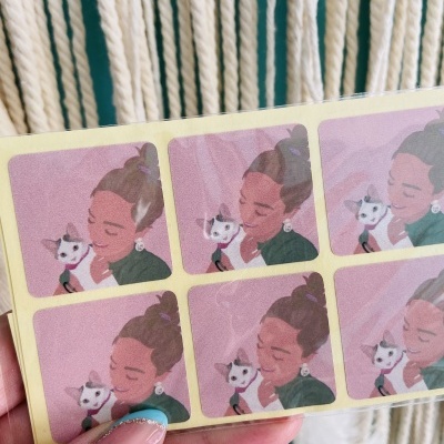 Autocolantes Quadrados | GLOSSY | Personalizados com o seu logótipo