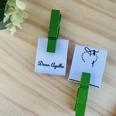 Etiquetas Alta Definição | Gorgurão | 2,5 cm Largura | Dobradas