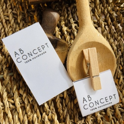 Etiquetas Alta Definição | MATTE | 3,5cm Largura |  Dobradas | Logo Horizontal