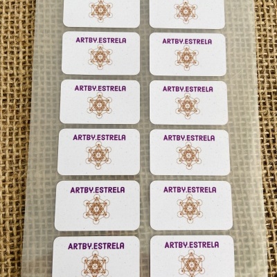 Etiquetas TermoAderentes || Retangulares  || Logotipos || MARCAS || 3,5 x 2 cm