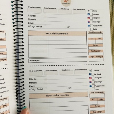 Livro de Encomendas  | Artesãos e outros | Frente e verso igual | 2 entradas por página