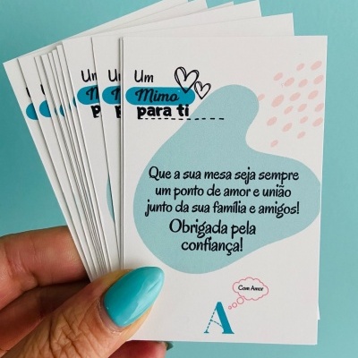 Cartões | Agradecimento | 8,5 x 5,5 cm | Verticais