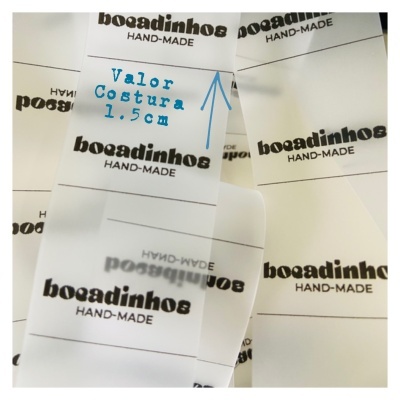 Etiquetas Monocromáticas | Silicone | 3 cm | Impressas a Preto