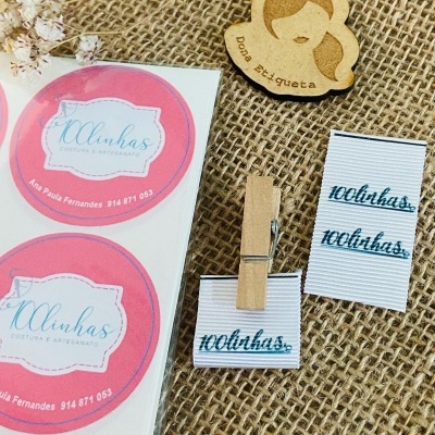 Etiquetas Alta Definição | Gorgurão | 2,5 cm Largura | Dobradas