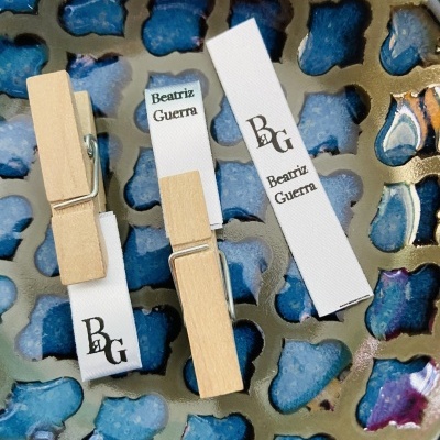 Etiquetas Monocromáticas | 1 cm largura | Dobradas