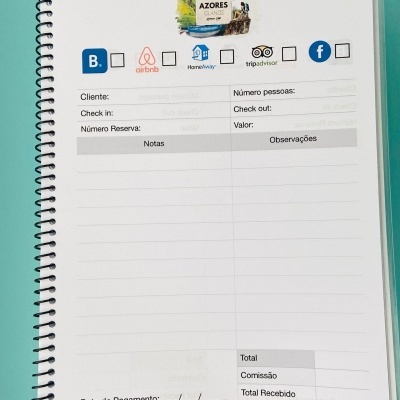 Livro de Reservas | Alojamento Local | 100, 150 páginas
