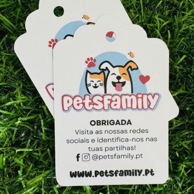 Tags Retangulares | Vertical  | Personalizado