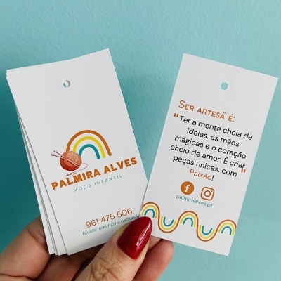 Cartões | Vestuário | Impressão de 1 ou 2 lados