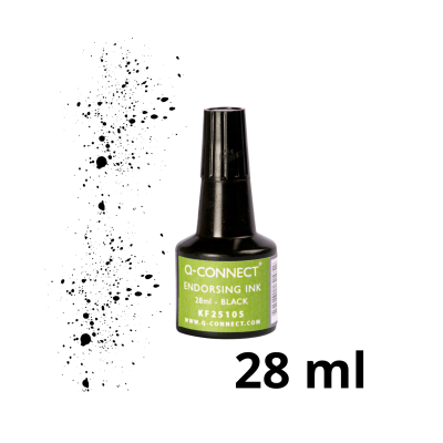 TINTA PARA ALMOFADA Q-CONNECT PRETO FRASCO DE 28 ML