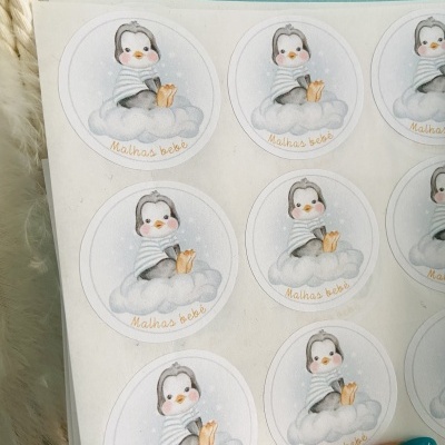 Autocolantes Circulares personalizados com o seu Logotipo | Matte