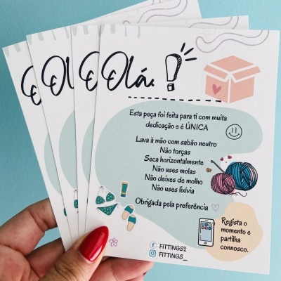 Cartões de Agradecimento| Vertical | 10 x 12,5 cm