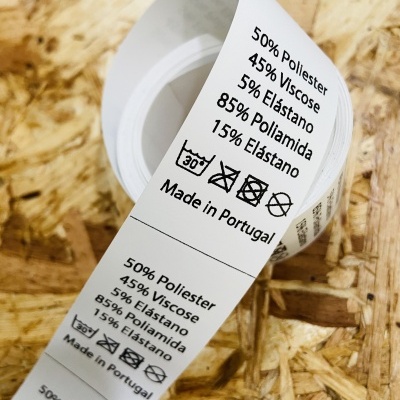Etiquetas Poliamida | 3 cm Largura | Etiquetas de composição