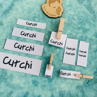 Etiquetas Alta Definição | 10 unidades | Planas & Dobradas | Várias Medidas | Etiquetas de Amostra Gorgurão