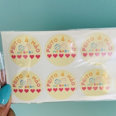 Autocolantes Circulares personalizados com o seu Logotipo | Matte