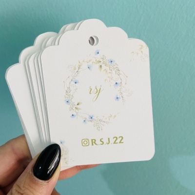 Tags Retangulares | Vertical  | Personalizado