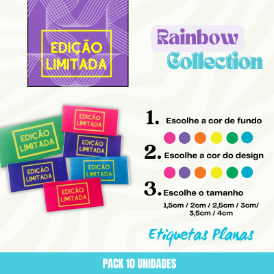 10 Etiquetas | EDIÇÃO LIMITADA | Personaliza tamanhos e cores