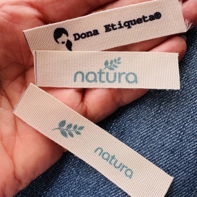 Etiquetas PoliCotton Alta Definição |  1,5 cm Largura | Planas