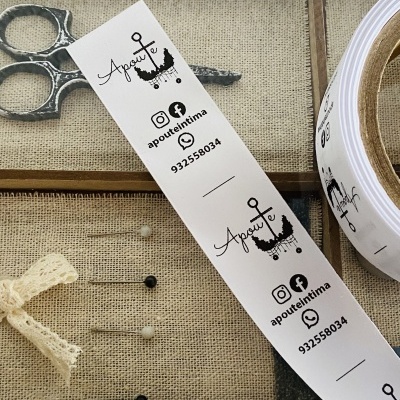 Etiquetas Monocromáticas | 2,5 cm largura | Dobradas