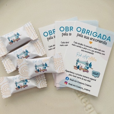 Rebuçados Personalizados + Cartões de Agradecimento