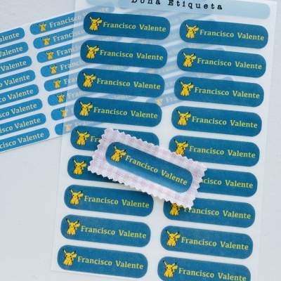 Etiquetas Transfer || Retangulares || Infantis || 4,6 x 1,2 cm