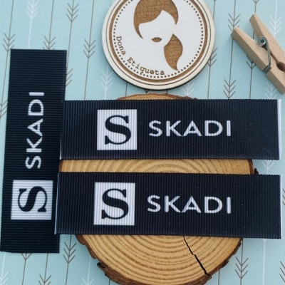 Etiquetas Alta Definição | Gorgurão | 2,5 cm Largura | Planas | Logo Horizontal