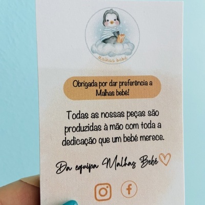 Cartões | Agradecimento | 8,5 x 5,5 cm | Verticais