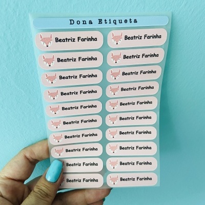 Etiquetas Transfer || Retangulares || Infantis || 4,6 x 1,2 cm