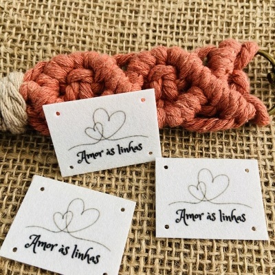 Etiquetas Alta Definição | Feltro | até 4 cm Largura | Retangulares | Anti Borboto