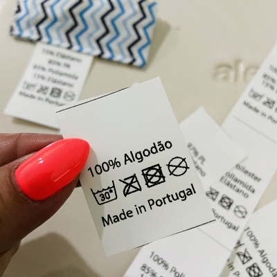 Etiquetas Poliamida | 3 cm Largura | Etiquetas de composição