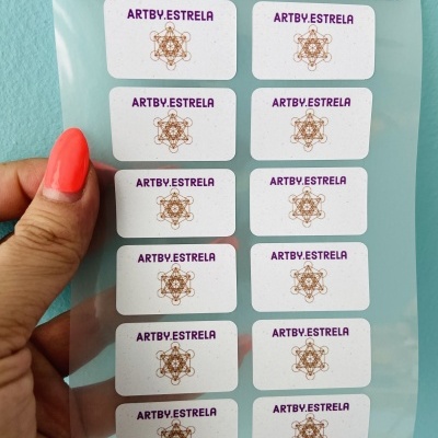 Etiquetas TermoAderentes || Retangulares  || Logotipos || MARCAS || 3,5 x 2 cm