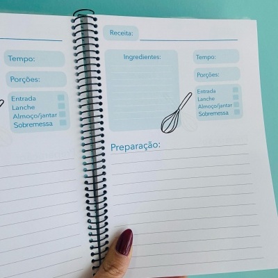 Livro de Receitas  | 50, 100, 150 páginas