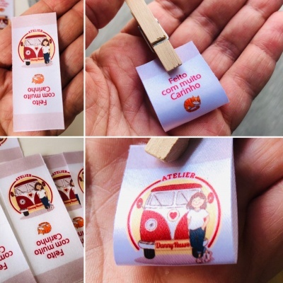 Etiquetas Alta Definição | Glossy | 3 cm Largura | Dobradas