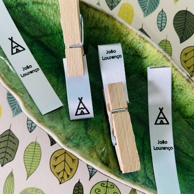 Etiquetas Monocromáticas | 1 cm largura | Dobradas